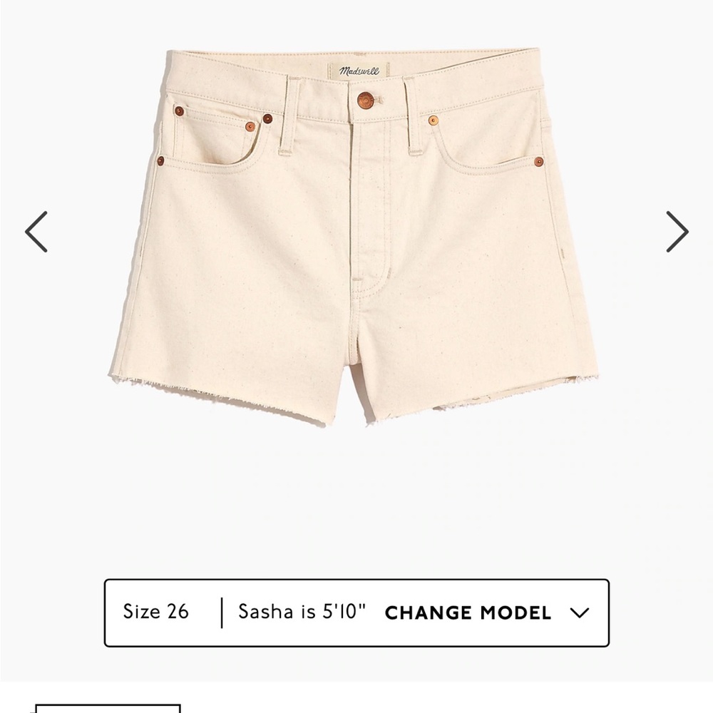 Madewell perfect jean short in vintage canvas wash